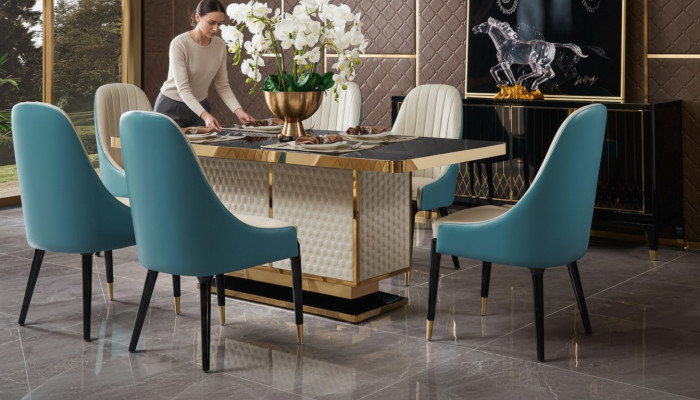 Dining table design table stainless steel modern dining room living room kitchen
