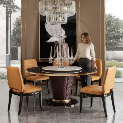 Designer dining room chair set tables armchair 4x chairs table set group