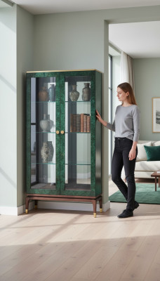 Glass cabinet display case decorative dresser designer