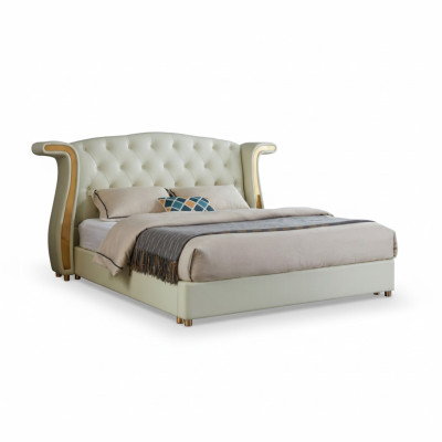 Upholstered Design Luxury Bed 180x200cm Beds Leather Modern Bedrooms