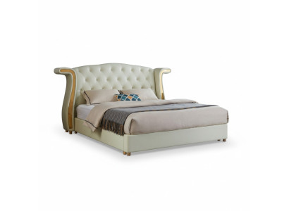 Upholstered Design Luxury Bed 180x200cm Beds Leather Modern Bedrooms