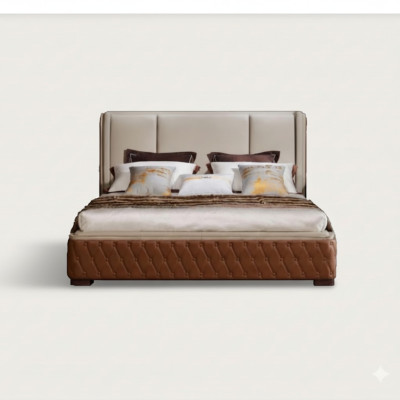 Design leather bed luxury upholstered beds decor double modern marital 180x200