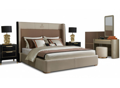 Design bedroom 6-piece complete set bed nightstand dressing table