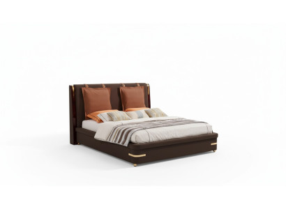 Bed Cushion Design Luxury Metal Double Beds Matrimonial Sleep Room Leather