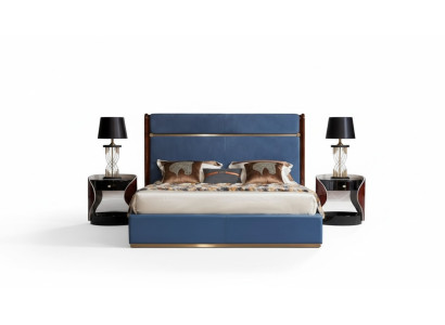 Design bed 2x nightstands 3-piece bedroom set luxury complete suite