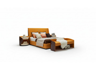 Luxury bedroom double bed 180x200cm leather new hotel beds