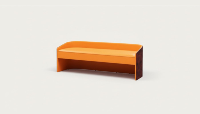 Seat cushion bench cushion seat stool leather wood style designer footstool
