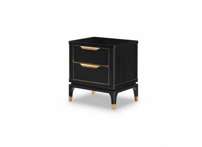 Nightstand Bedside Cabinet Dresser Side Table Console High Gloss Gold