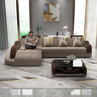 Corner sofa L-shaped sofa couch upholstered living landscape corner sofa textile sofas fabric new