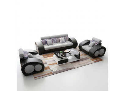 Leather sofa couch sofa set leather 311 seater set design modern sofa USB