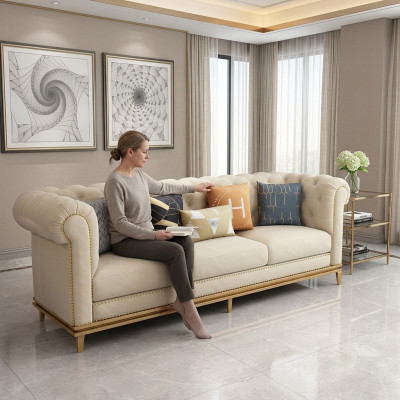 Three-seater couch upholstery design sofa 3-seater seat sofas room white luxury couches
