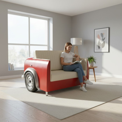 Cadillac Car Auto Sofa Diner Sofa Couch Auto Furniture USA Decoration Model