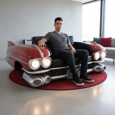 Sofa Auto Half Vehicle Ratro Cinema Couch Upholstery Set Leather Sofa
