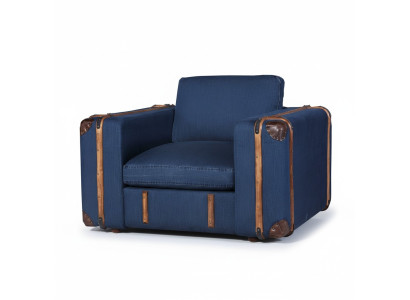 Design armchair suitcase textile couch cushion single-seater sofas living room furniture retro