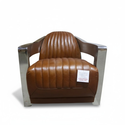Armchair genuine leather design vintage design armchair aviator furniture leather