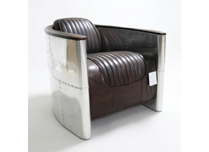 Armchair Design Genuine Leather Vintage Luxury Furniture Upholstery Aviator Airplane
