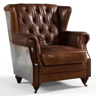 Wing chair Beautiful vintage Chesterfield wingback armchair club chair