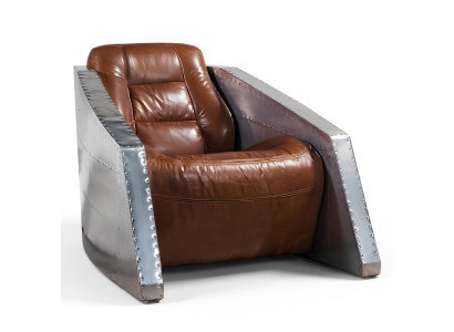 Leather Armchair Airplane Design Club Chair Leather Armchair Aviator Vintage