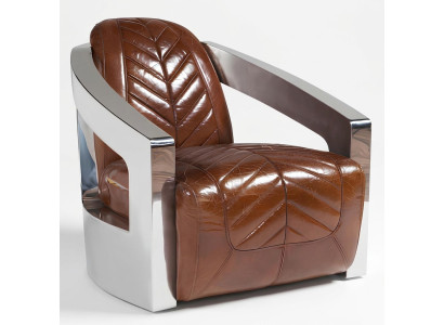 Vintage Retro Chair Leather Armchair Lounge Club Design Luxury Furniture Airplane