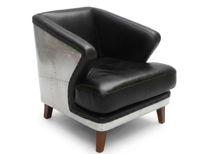 Club chair black leather leather armchair vintage armchair furniture relax