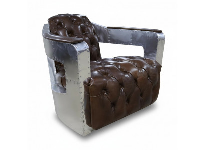 Beautiful vintage Chesterfield wingback armchair club chair airplane