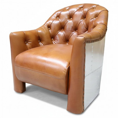 Leather armchair airplane design club chair leather armchair aviator vintage leather