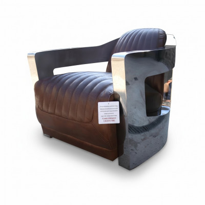 Aviator furniture luxury vintage retro shabby leather chair designer armchair sofa