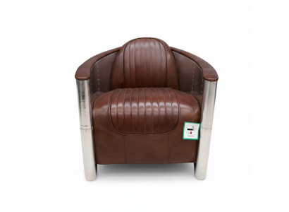 Leather armchair, aviator armchair, Art Deco club armchair, cocktail armchair, TV armchair.