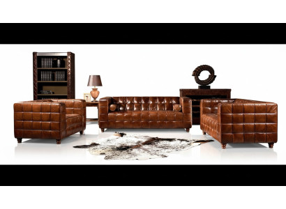 Classic genuine leather couch upholstery sofa set seating furniture couches 3-piece new