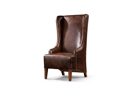 Genuine leather recliner vintage cigar leather armchair leather wing chair television chair