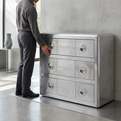 Dresser Design Furniture Vintage Retro Cabinet Drawer Shelf Airplane