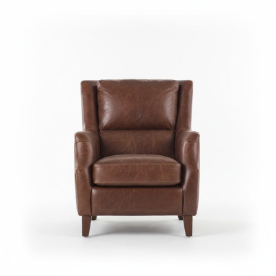 Wing chair armchair living room armchair upholstered armchair vintage genuine leather