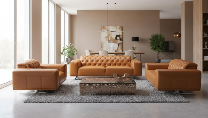 Chesterfield Sofa Set Brown Couches Leather Sofa Sofa Couch Classic New