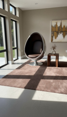 Design Retro Lounge Chair Seat Egg Ball Silver Swivel Aviator Space