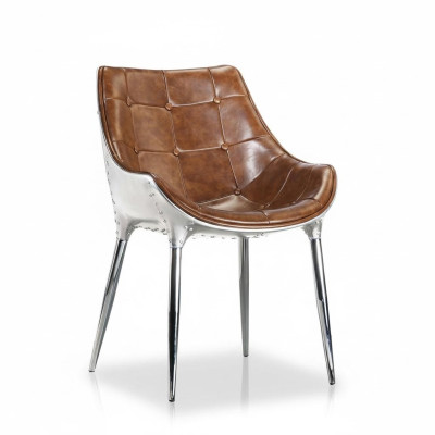 Design upholstered chair chairs seat back office dining room 1x chair leather chair