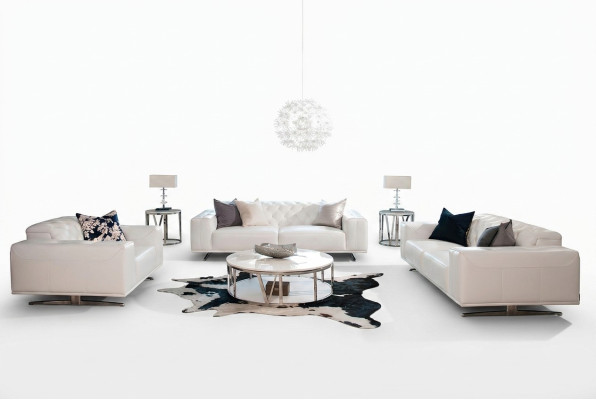 Chesterfield Sofa Suite Sofa Couch Upholstery Set Leather 3+2+1 Seater Leather Sofa
