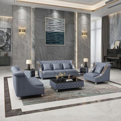 Leather sofa couch living room suite design modern 3 1 seater sofa new
