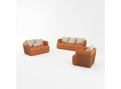 Luxury Sofa Design Couch Upholstery Modern Sofas 3-Seater Three-Seater Orange Big XXL
