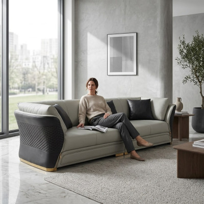 Couch Upholstery Design Sofa Modern 4-Seater Sofas Living Room Decor Furniture