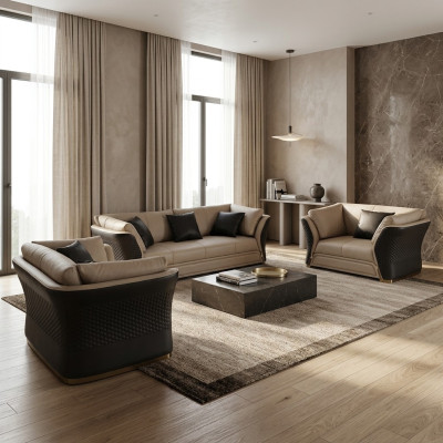 Armchair Design Couch Sofa Relax Lounge Leather Television Luxury Club Upholstery