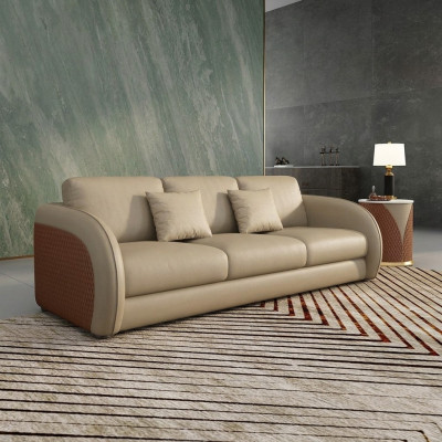 Three-seater couch upholstery design sofa modern 3-seater sofas room furniture beige