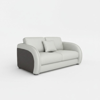 Leather Sofa Couch Living Area 2-Seater Design Modern Sofa Two-Seater Genuine Leather