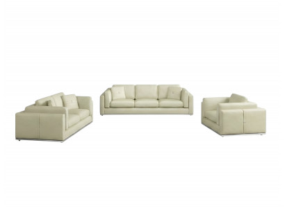 Modern three-seater sofa, 3-seater couches (without 2+1 seater) upholstered sofas genuine leather