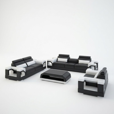 Leather sofa couch sofa set 321 set design modern sofa USB seat sofas
