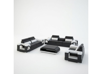 Leather sofa couch sofa set 321 set design modern sofa USB seat sofas