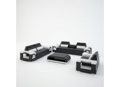 Leather sofa couch sofa set 321 set design modern sofa USB seat sofas
