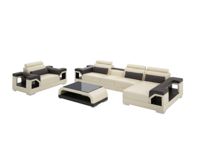 Living room corner sofa L shape armchair set suite modern sofa leather seating corner