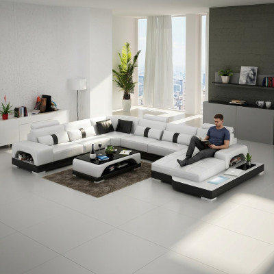 Corner suite leather sofa design luxury living landscape corner sofa couch upholstery corner sofa