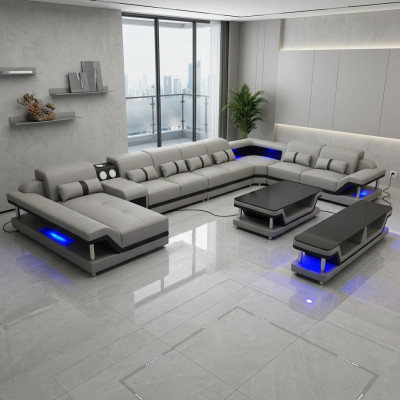 Design sofa complete set upholstery corner sofa corner couch couch sideboard table