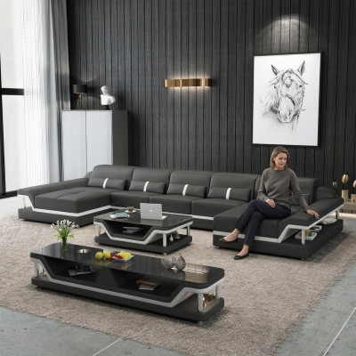 Sectional sofa couch sofa living landscape leather sofa leather furniture living room set
